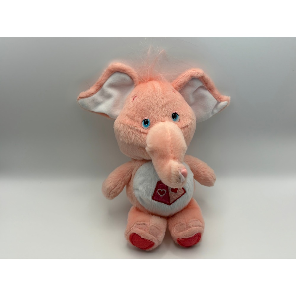 Vintage Care Bear Cousins Lotsa Heart Elephant Plush Pink 6.5 inch Stuffed Toy